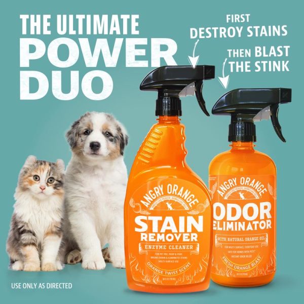 Angry Orange Cat Dog Liquid Enzyme Stain And Odor Remover 24 oz on Sale