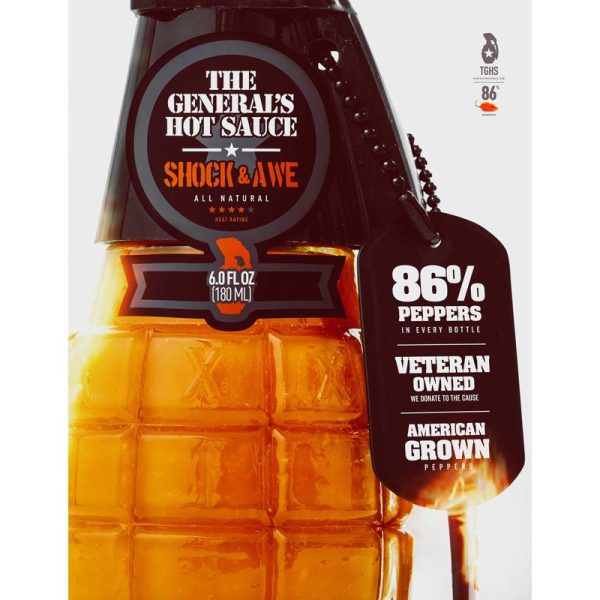 The General s Hot Sauce All Natural Shock & Awe Sauce 6 oz Cheap