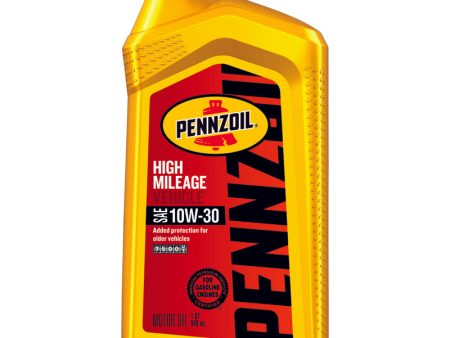 Pennzoil High Mileage 10W-30 4-Cycle Synthetic Motor Oil 1 qt 1 pk Discount