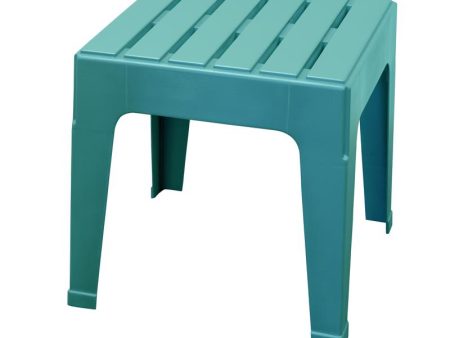 Adams Big Easy Teal Square Resin Side Table Hot on Sale