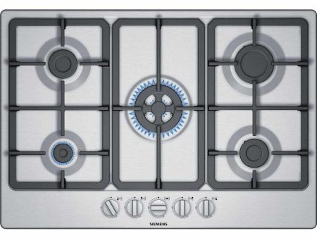 75cm Stainless Steel 5 Burner Gas Hob - Siemens EG7B5QB90 iQ300 Supply