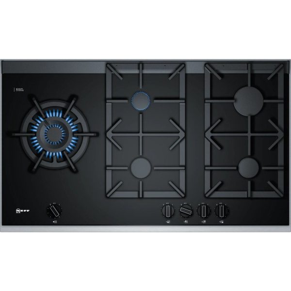 90cm Neff 5 Burner Gas Hob Black on Glass - T29TS79N0 Discount