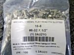 #8-32 Machine Screw, Flat, Slotted, 18-8 (304) SS, Plain, 1 2  L, 100 PK., (184036561656-NBT57) For Sale