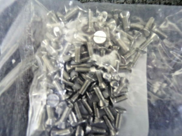 #8-32 Machine Screw, Flat, Slotted, 18-8 (304) SS, Plain, 1 2  L, 100 PK., (184036561656-NBT57) For Sale