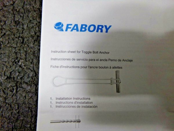 FABORY Steel Channel Toggle Anchor, 1 2 -13 Anchor Thread Size, 25 PK (183962719092-NBT26) on Sale