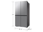 Bespoke Counter Depth 4-Door Flex™ Refrigerator (23 cu. ft.) with Beverage Center ™ in Stainless Steel - (with Customizable Door Panel Colors) Online