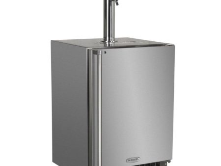 Outdoor 24  Single Tap Built In Beer Dispenser with Stainless Steel Door - Solid Stainless Steel Door With Lock - Left Hinge Sale